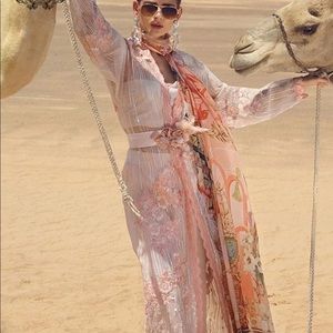Mushq peach suit Pakistani